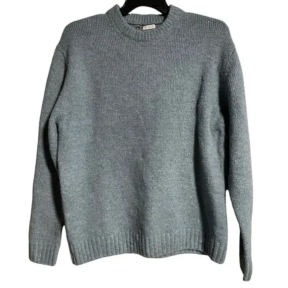 Zara Gray Crew Neck Sweater - Picture 1 of 9